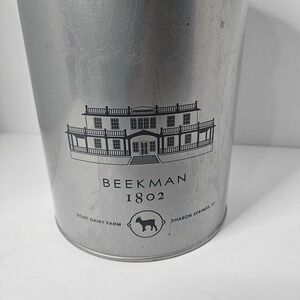 Beekman 1802 Goat Milk Dairy Farm Old Fashioned Tin Can Jug Gray Nostalgic